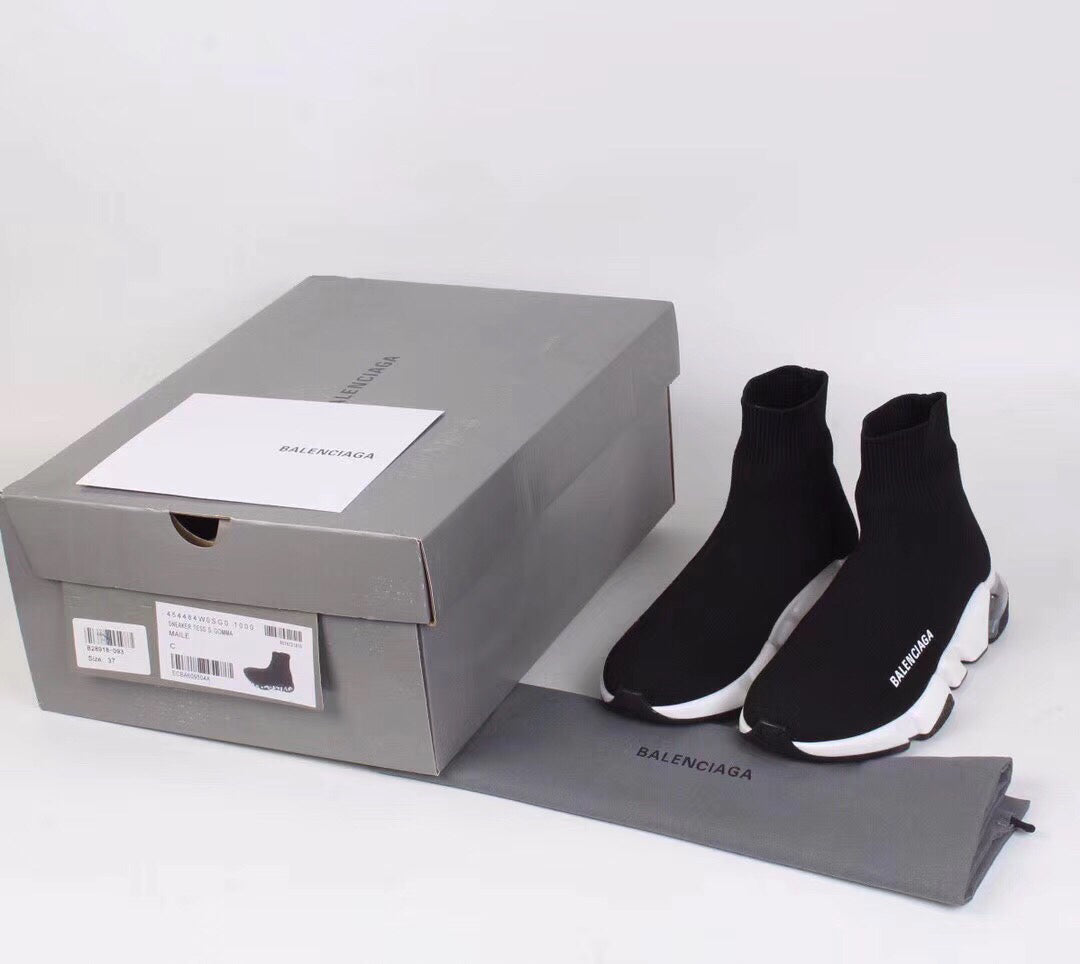 Speed sneakers black and white clear sole - whatever on