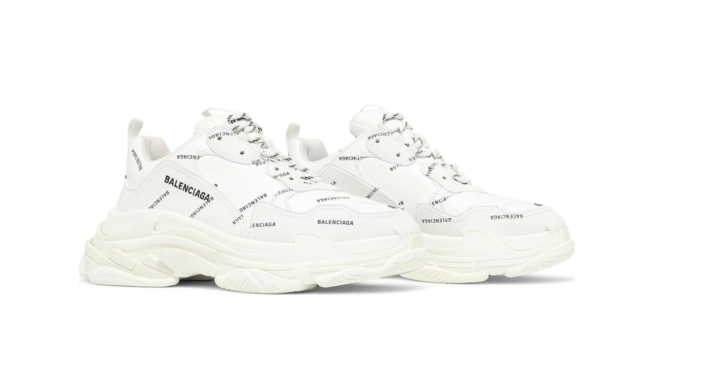 Triple S Sneaker 'Allover Logo - White'