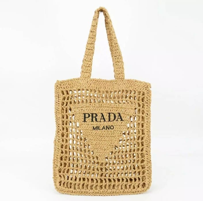 Natural crochet tote bag