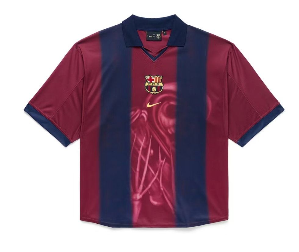 Travis Scott x Nike x FC Barcelona Retro 2000/01 Home Skeleton Jersey