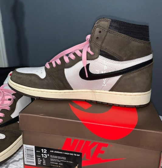 TS Jordan 1 'pink laces'