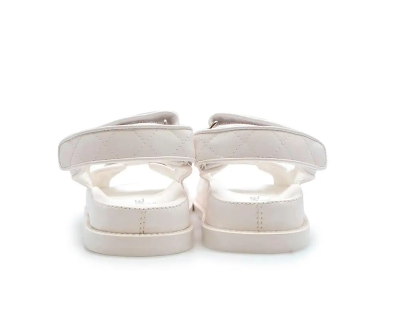 White leather sandals