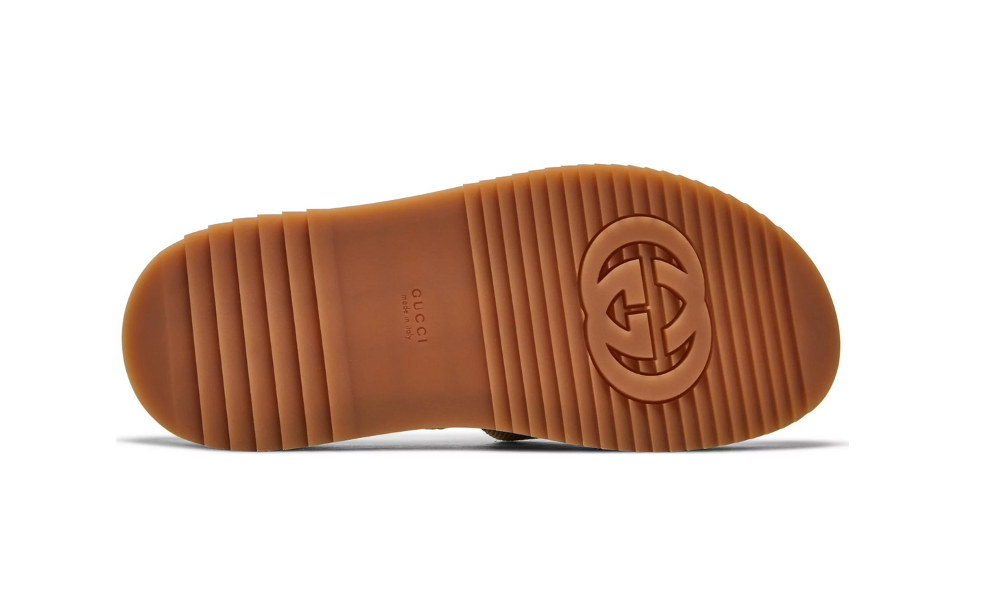 GG Lame Platform Slide Sandal 'Camel Monogram'