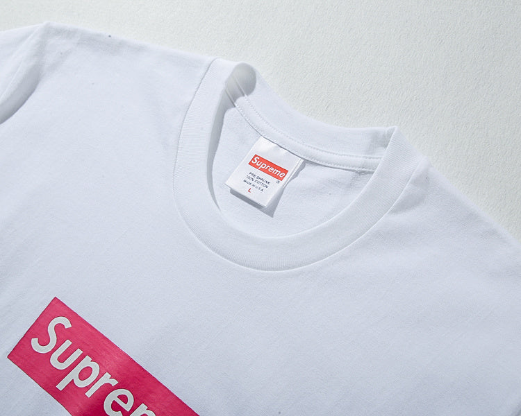 Pink Box Logo T-Shirt - whatever on 