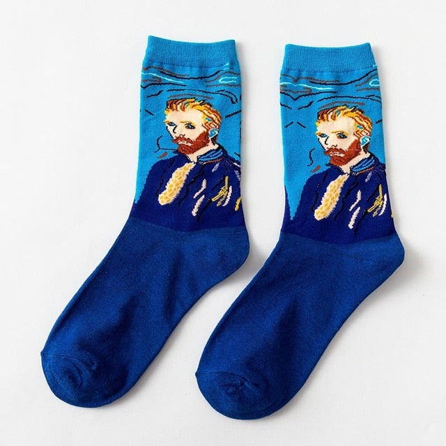 Retro World Famous Painting Socks - whatever on 
