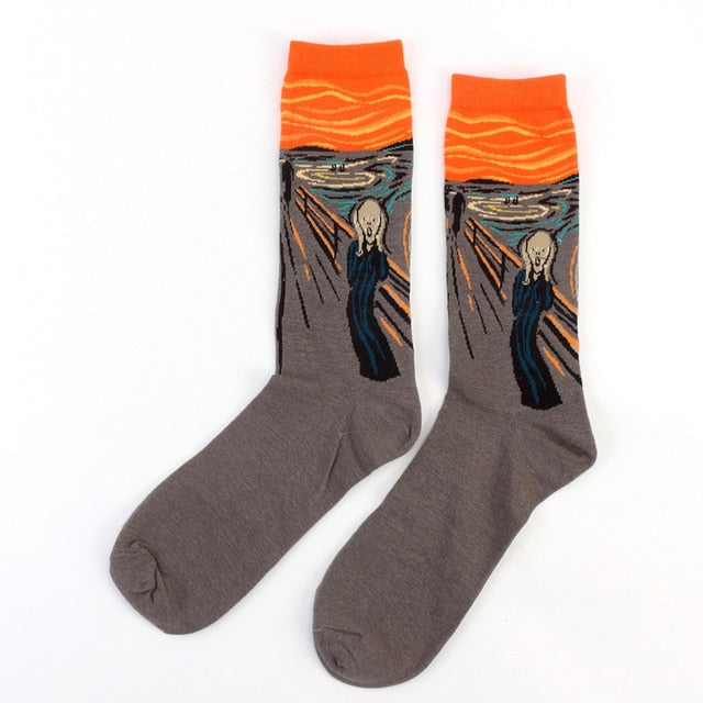 Retro World Famous Painting Socks - whatever on 