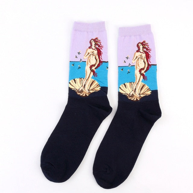 Retro World Famous Painting Socks - whatever on 
