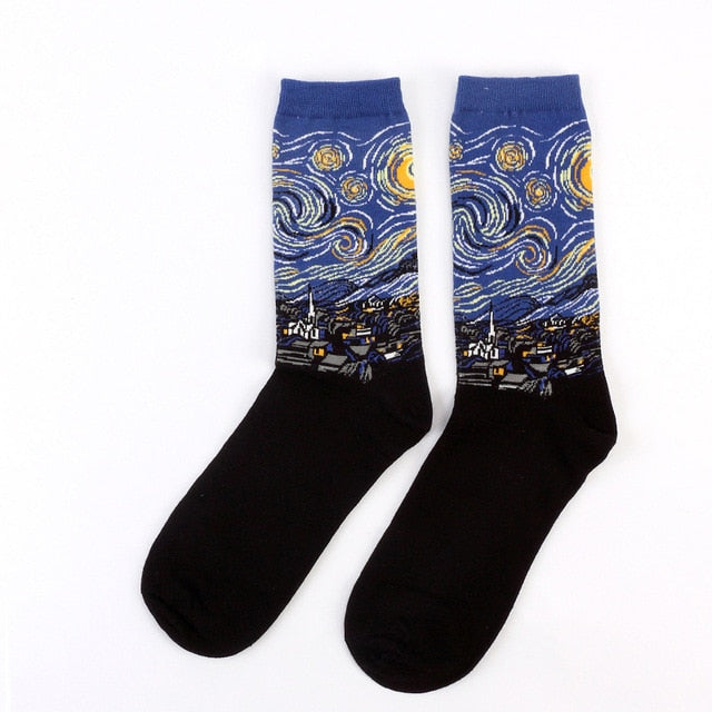 Retro World Famous Painting Socks - whatever on 