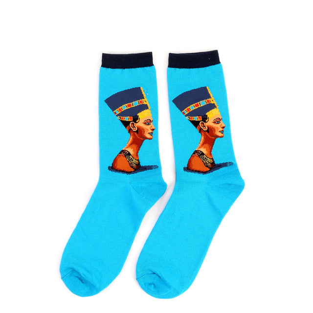 Retro World Famous Painting Socks - whatever on 