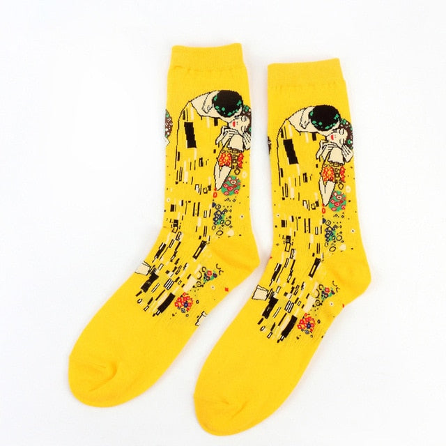 Retro World Famous Painting Socks - whatever on 