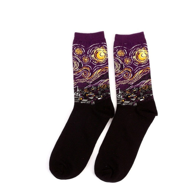 Retro World Famous Painting Socks - whatever on 