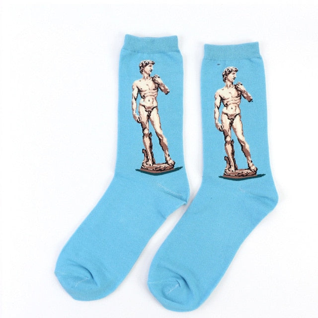 Retro World Famous Painting Socks - whatever on 